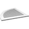 Ekena Millwork Quarter Round Top Left Surface Mount PVC Gable Vent w/ 3-1/2"W x 1"P Standard Frame, 30"W x 34"H GVPQL30X3401SF - alternate 5
